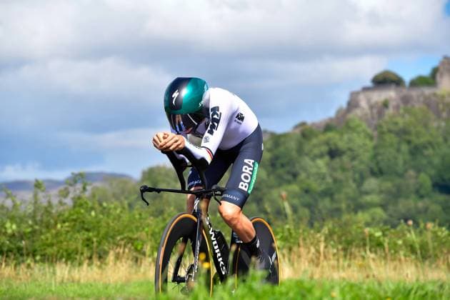 Lennard Kämna ITT UCI Cycling World Championships 2023 Lennard Kämna (Deutschland, bora hansgrohe) Einzelzeitfahren Profis, Men Elite Individual Time Trial ITT (Stirling 47,8 Kilometer) 22.08.2023 UCI Cycling World Championships 2023. Stirling Castle