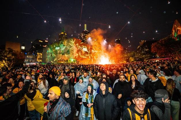 Sport Themen der Woche KW32 Sport Bilder des Tages August 12, 2023, Melbourne, Victoria, Australia: MELBOURNE, AUSTRALIA - AUGUST 12: General view of the Melbourne Fan Festival with capacity crowd watching Australian Matildas vs France Les Bleus at the FIFA Women s World Cup Australia & New Zealand 2023 at Federation Square on August 12, 2023 Melbourne Australia - ZUMAp121 20230812_zsp_p121_061 Copyright: xChrisxPutnamx