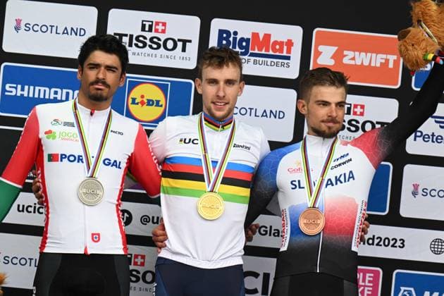Sport Themen der Woche KW32 Sport Bilder des Tages 12-08-2023 World Championships U23; 2023, France; 2023, Portogallo; 2023, Slovacchia; Laurance, Axel; Morgado, Antonio; Svrcek, Martin; Glasgow; 