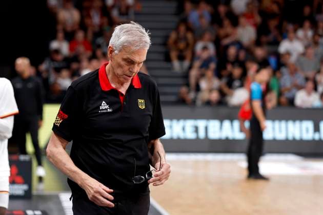 13.08.2023, Deutscher Basketball Bund, Supercup 2023, Hamburg, edel-optics.de Arena, Finale, Deutschland - Kanada, Gordon Herbert (Headcoach, GER) Hamburg edel-optics.de Arena Hamburg Germany