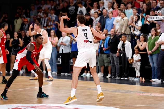 13.08.2023, Deutscher Basketball Bund, Supercup 2023, Hamburg, edel-optics.de Arena, Finale, Deutschland - Kanada, Franz Wagner (GER, No9) Hamburg edel-optics.de Arena Hamburg Germany