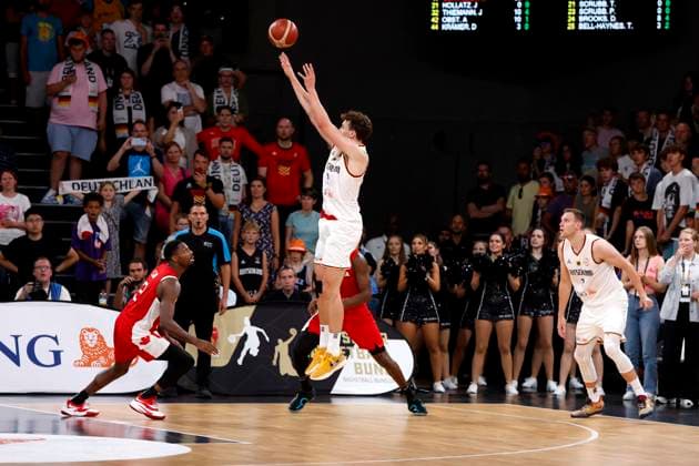 13.08.2023, Deutscher Basketball Bund, Supercup 2023, Hamburg, edel-optics.de Arena, Finale, Deutschland - Kanada, Franz Wagner (GER, No9) Hamburg edel-optics.de Arena Hamburg Germany