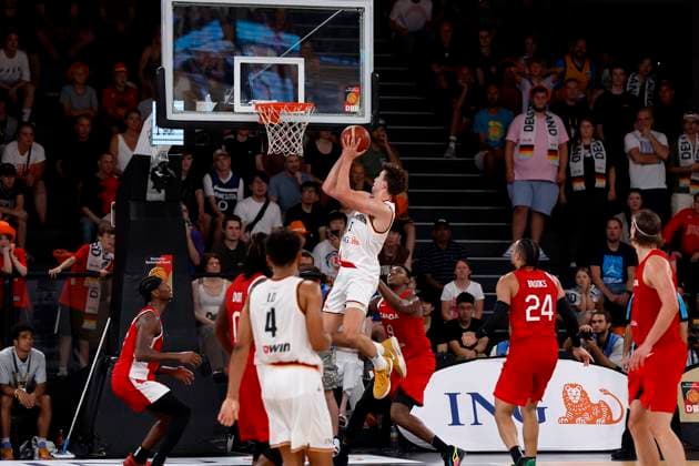 13.08.2023, Deutscher Basketball Bund, Supercup 2023, Hamburg, edel-optics.de Arena, Finale, Deutschland - Kanada, Franz Wagner (GER, No9) Hamburg edel-optics.de Arena Hamburg Germany