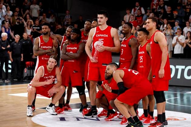 13.08.2023, Deutscher Basketball Bund, Supercup 2023, Hamburg, edel-optics.de Arena, Finale, Deutschland - Kanada, Siegerteam Kanada Hamburg edel-optics.de Arena Hamburg Germany