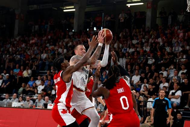 13.08.2023, Deutscher Basketball Bund, Supercup 2023, Hamburg, edel-optics.de Arena, Finale, Deutschland - Kanada, Daniel Theis (GER, No10) Hamburg edel-optics.de Arena Hamburg Germany