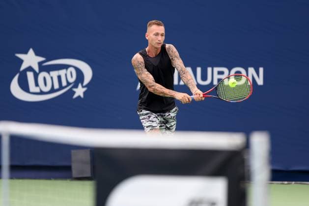 KOZERKI 14.08.2023 TURNIEJ ATP, Tennis Herren 100 LOTTO KOZERKI OPEN --- TENNIS ATP CHALLENGER TOUR 100 DENIS JEWSIEJEW FOT. PIOTR KUCZA FOTOPYK NEWSPIX.PL --- Newspix.pl  230814PYK0016
