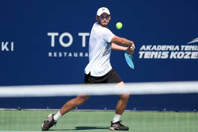 KOZERKI 14.08.2023 TURNIEJ ATP, Tennis Herren 100 LOTTO KOZERKI OPEN --- TENNIS ATP CHALLENGER TOUR 100 MARK WHITEHOUSE FOT. PIOTR KUCZA FOTOPYK NEWSPIX.PL --- Newspix.pl  230814PYK0060