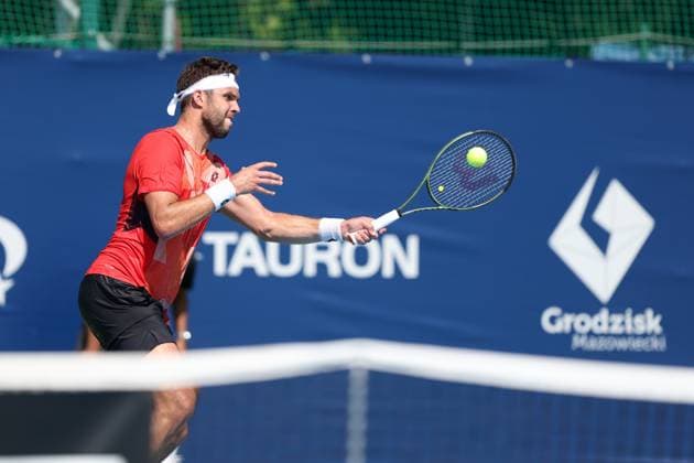 KOZERKI 14.08.2023 TURNIEJ ATP, Tennis Herren 100 LOTTO KOZERKI OPEN --- TENNIS ATP CHALLENGER TOUR 100 JIRI VESELY FOT. PIOTR KUCZA FOTOPYK NEWSPIX.PL --- Newspix.pl  230814PYK0093
