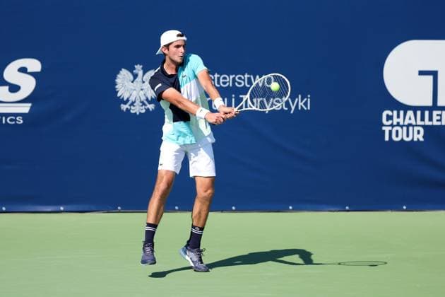 KOZERKI 14.08.2023 TURNIEJ ATP, Tennis Herren 100 LOTTO KOZERKI OPEN --- TENNIS ATP CHALLENGER TOUR 100 SANTIAGO RODRIGUEZ TAVERNA FOT. PIOTR KUCZA FOTOPYK NEWSPIX.PL --- Newspix.pl  230814PYK0147