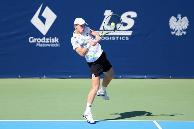 KOZERKI 14.08.2023 TURNIEJ ATP, Tennis Herren 100 LOTTO KOZERKI OPEN --- TENNIS ATP CHALLENGER TOUR 100 JESPER DE JONG FOT. PIOTR KUCZA FOTOPYK NEWSPIX.PL --- Newspix.pl  230814PYK0158