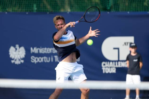 KOZERKI 14.08.2023 TURNIEJ ATP, Tennis Herren 100 LOTTO KOZERKI OPEN --- TENNIS ATP CHALLENGER TOUR 100 PETER GOJOWCZYK FOT. PIOTR KUCZA FOTOPYK NEWSPIX.PL --- Newspix.pl  230814PYK0200