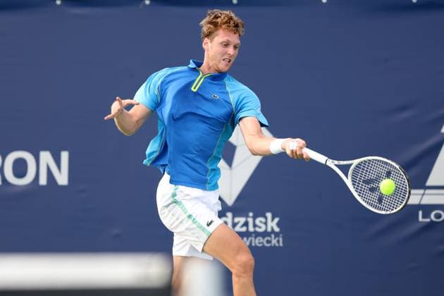 KOZERKI 14.08.2023 TURNIEJ ATP, Tennis Herren 100 LOTTO KOZERKI OPEN --- TENNIS ATP CHALLENGER TOUR 100 ANTOINE BELLIER FOT. PIOTR KUCZA FOTOPYK NEWSPIX.PL --- Newspix.pl  230814PYK0254