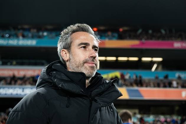 230815 Head coach Jorge Vilda of Spain ahead of the FIFA Women s World Cup semifinal between Spain and Sweden on August 15, 2023 in Auckland. Photo: Jon Olav Nesvold BILDBYRAN COP 217 MB0694 fotboll football soccer fotball fotbolls-vm världsmästerskap vm fifa womens world cup semifinal semifinals spanien sverige a sweden spain 27 dam bbeng fotball vm verdensmesterskap kvinner women Copyright: JONxOLAVxNESVOLD BB230815JE021