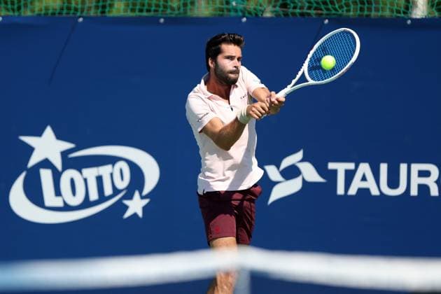 KOZERKI 15.08.2023 TURNIEJ ATP, Tennis Herren 100 LOTTO KOZERKI OPEN --- TENNIS ATP CHALLENGER TOUR 100 JULES MARIE FOT. PIOTR KUCZA FOTOPYK NEWSPIX.PL --- Newspix.pl POLAND OUT!  230815PYK0006