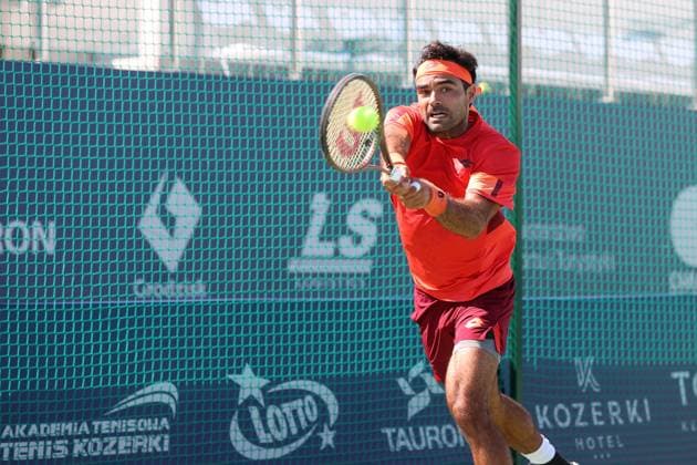 KOZERKI 15.08.2023 TURNIEJ ATP, Tennis Herren 100 LOTTO KOZERKI OPEN --- TENNIS ATP CHALLENGER TOUR 100 FREDERICO FERREIRA SILVA FOT. PIOTR KUCZA FOTOPYK NEWSPIX.PL --- Newspix.pl POLAND OUT!  230815PYK0030