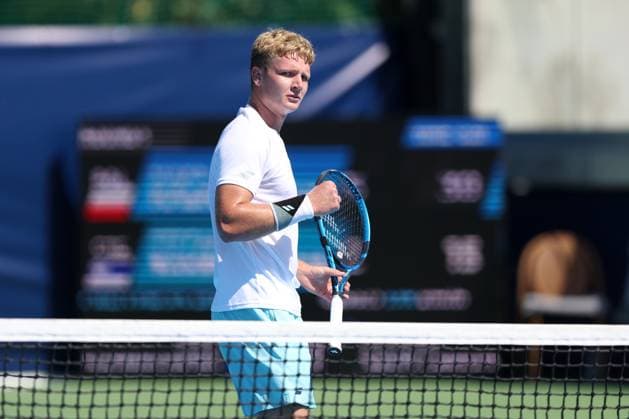 KOZERKI 15.08.2023 TURNIEJ ATP, Tennis Herren 100 LOTTO KOZERKI OPEN --- TENNIS ATP CHALLENGER TOUR 100 MAKS KASNIKOWSKI FOT. PIOTR KUCZA FOTOPYK NEWSPIX.PL --- Newspix.pl POLAND OUT!  230815PYK0074