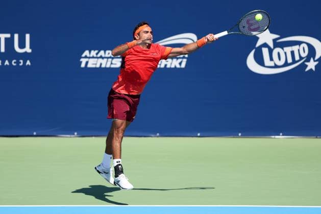 KOZERKI 15.08.2023 TURNIEJ ATP, Tennis Herren 100 LOTTO KOZERKI OPEN --- TENNIS ATP CHALLENGER TOUR 100 FREDERICO FERREIRA SILVA FOT. PIOTR KUCZA FOTOPYK NEWSPIX.PL --- Newspix.pl POLAND OUT!  230815PYK0081
