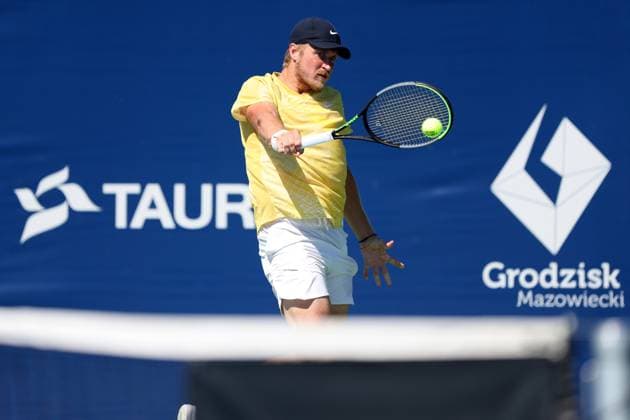 KOZERKI 15.08.2023 TURNIEJ ATP, Tennis Herren 100 LOTTO KOZERKI OPEN --- TENNIS ATP CHALLENGER TOUR 100 JELLE SELS FOT. PIOTR KUCZA FOTOPYK NEWSPIX.PL --- Newspix.pl  230815PYK0118