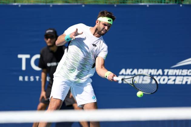 KOZERKI 15.08.2023 TURNIEJ ATP, Tennis Herren 100 LOTTO KOZERKI OPEN --- TENNIS ATP CHALLENGER TOUR 100 JIRI VESELY FOT. PIOTR KUCZA FOTOPYK NEWSPIX.PL --- Newspix.pl  230815PYK0121