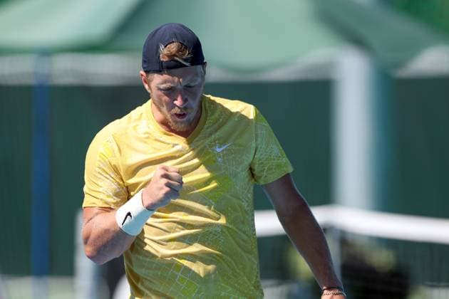 KOZERKI 15.08.2023 TURNIEJ ATP, Tennis Herren 100 LOTTO KOZERKI OPEN --- TENNIS ATP CHALLENGER TOUR 100 JELLE SELS FOT. PIOTR KUCZA FOTOPYK NEWSPIX.PL --- Newspix.pl  230815PYK0125