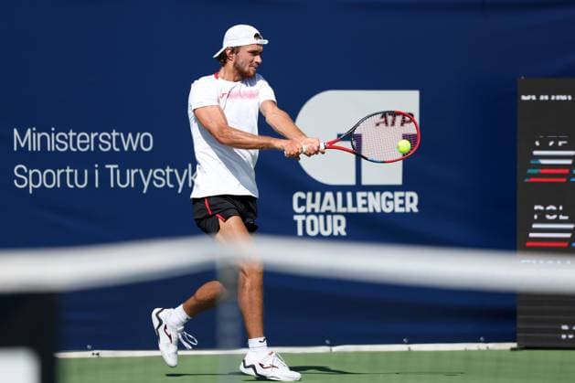 KOZERKI 15.08.2023 TURNIEJ ATP, Tennis Herren 100 LOTTO KOZERKI OPEN --- TENNIS ATP CHALLENGER TOUR 100 TOMAS MACHAC FOT. PIOTR KUCZA FOTOPYK NEWSPIX.PL --- Newspix.pl  230815PYK0148