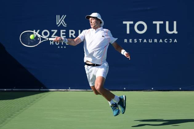 KOZERKI 15.08.2023 TURNIEJ ATP, Tennis Herren 100 LOTTO KOZERKI OPEN --- TENNIS ATP CHALLENGER TOUR 100 MARC POLMANS FOT. PIOTR KUCZA FOTOPYK NEWSPIX.PL --- Newspix.pl  230815PYK0178