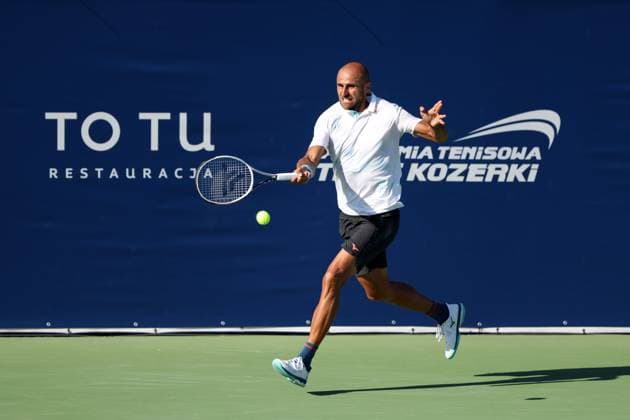 KOZERKI 15.08.2023 TURNIEJ ATP, Tennis Herren 100 LOTTO KOZERKI OPEN --- TENNIS ATP CHALLENGER TOUR 100 MARIUS COPIL FOT. PIOTR KUCZA FOTOPYK NEWSPIX.PL --- Newspix.pl  230815PYK0197