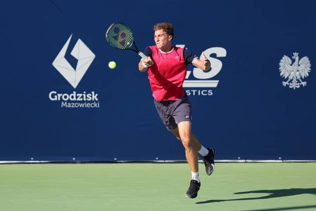 KOZERKI 15.08.2023 TURNIEJ ATP, Tennis Herren 100 LOTTO KOZERKI OPEN --- TENNIS ATP CHALLENGER TOUR 100 KALIN IVANOVSKI FOT. PIOTR KUCZA FOTOPYK NEWSPIX.PL --- Newspix.pl  230815PYK0203