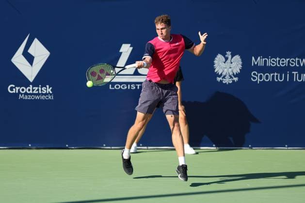 KOZERKI 15.08.2023 TURNIEJ ATP, Tennis Herren 100 LOTTO KOZERKI OPEN --- TENNIS ATP CHALLENGER TOUR 100 KALIN IVANOVSKI FOT. PIOTR KUCZA FOTOPYK NEWSPIX.PL --- Newspix.pl  230815PYK0208