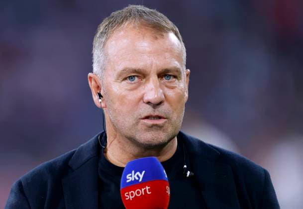 FLICK Hans Dieter Bundestrainer beim TV Interview DFL Fussball Bundesliga Saison 2023 - 2024 Super Cup Finale 2023 Spiel FC Bayern Muenchen - RB Leipzig am 12.08. 2023 in Muenchen DFL REGULATIONS PROHIBIT ANY USE OF PHOTOGRAPHS as IMAGE SEQUENCES and or QUASI-VIDEO Copyright: xLacixPerenyix
