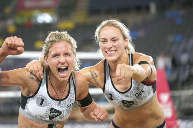 Sport Themen der Woche KW33 Sport Bilder des Tages Hamburg, Germany, August 16th 2023: Laura Ludwig ( Germany ) Louisa Lippmann ( Germany ) during the Elite 16 Beachvolleyball Tournament at Stadium Am Rothenbaum in Hamburg, GERMANY. (Julia Kneissl SPP)  Copyright: xJuliaxKneisslx xSPPx spp-en-JuKnSp-JK_02954.jpeg