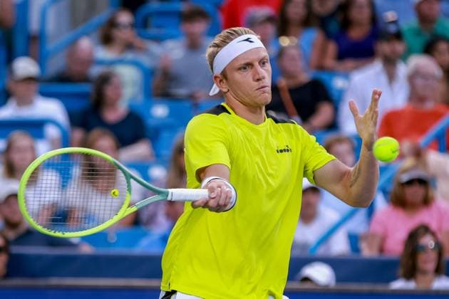 August 16, 2023, Mason, Ohio, USA: Alejandro Davidovich Fokina (ESP) hits a forehand shot during WednesdayÃ¢â‚¬â ¢s round of the Western and Southern Open at the Lindner Family Tennis Center, Mason, Oh. Mason USA - ZUMAs304 20230816_zaf_s304_199 Copyright: xScottxStuartx