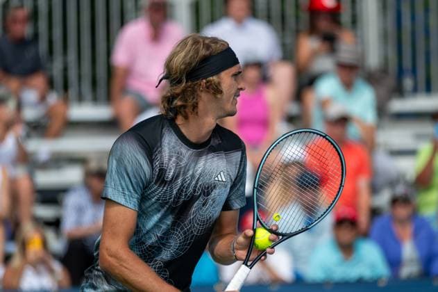 Western & Southern Open: Day 3 Alexander Zverev plays Yoshihito Nishioka during the Western & Southern Open at the Lindner Family Tennis Center on Wednesday, August 16, 2023 in Cincinnati, Ohio. Cincinnati, OH Ohio United States  Copyright: xJasonxWhitmanx originalFilename:whitman-westerns230816_np6pu.jpg