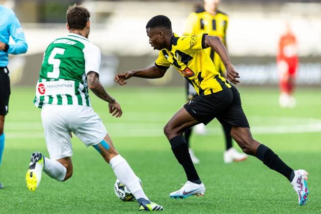 230817 Akoua Romeo Amane of Häcken during the UEFA Europa League qualification match between BK Häcken and Zalgiris Vilnius on August 17, 2023 in Göteborg. Photo: Michael Erichsen BILDBYRAN COP 89 MI0522 fotboll football soccer fotball uefa europa league kval qualifying round qualification bk häcken zalgiris vilnius bbeng Copyright: MICHAELxERICHSEN BB230817MI016