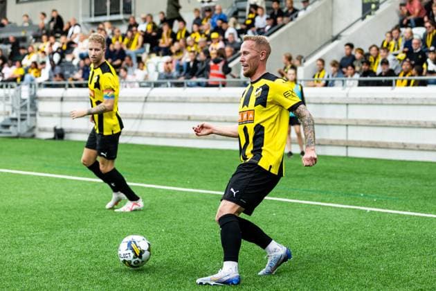 230817 Samuel Gustafson and Mikkel Rygaard Jensen of Häcken during the UEFA Europa League qualification match between BK Häcken and Zalgiris Vilnius on August 17, 2023 in Göteborg. Photo: Michael Erichsen BILDBYRAN COP 89 MI0522 fotboll football soccer fotball uefa europa league kval qualifying round qualification bk häcken zalgiris vilnius bbeng Copyright: MICHAELxERICHSEN BB230817MI022
