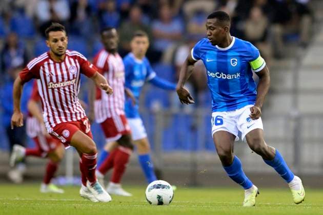 KRC Genk v Olympiacos - UEFA Europa League Qualifying GENK, BELGIUM - AUGUST 17 : Cuesta Carlos defender of KRC Genk during the second leg match of the UEFA Europa League season 2023 - 2024 third qualifying round between KRC Genk and Olympiacos on August 17, 2023 in Genk, BELGIUM, 17 08 2023 Genk BELGIUM  Copyright: xSesx