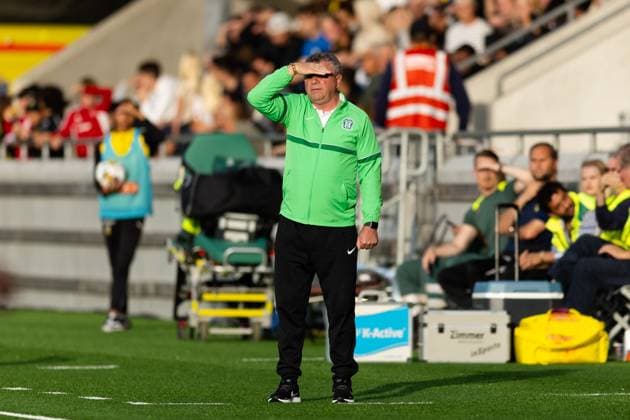 230817 Vladimir Cheburin, head coach of Zalgiris Vilnius during the UEFA Europa League qualification match between BK Häcken and Zalgiris Vilnius on August 17, 2023 in Göteborg. Photo: Michael Erichsen BILDBYRAN COP 89 MI0522 bbeng bk häcken football fotball fotboll kval qualification qualifying round soccer uefa europa league zalgiris vilnius Copyright: MICHAELxERICHSEN BB230817MI112