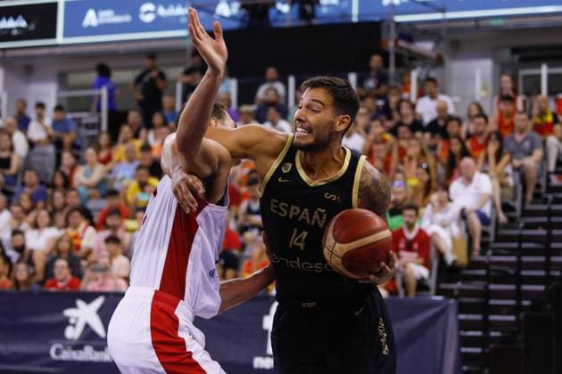 August 17, 2023, GRANADA, GRANADA, SPAIN: Willy Hernangomez of Spain in action during City of Granada Tournament for the Centenary of the FEB, basketball match played between Spain and Canada at Palacio de Deportes on August 17, 2023, in Granada, Spain. GRANADA SPAIN - ZUMAa181 20230817_zaa_a181_035 Copyright: xAlexxCamarax