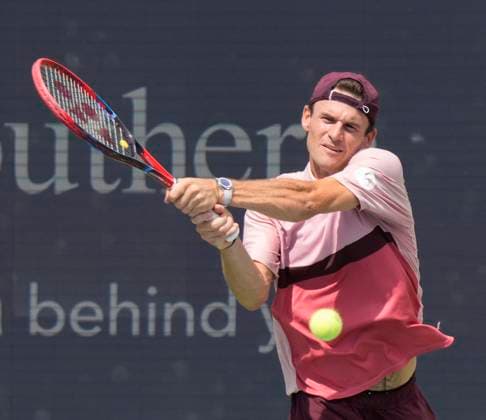 August 17, 2023: Tommy Paul (USA) loses to Carlos Alcaraz (ESP), 7-6, 6-7, 6-3 at the Western & Southern Open being played at Lindner Family Tennis Center in Mason, Ohio, {USA} Ã‚ Tennisclix Cal Media Mason USA - ZUMAc04_ 20230817_zma_c04_011 Copyright: xLesliexBillmanx