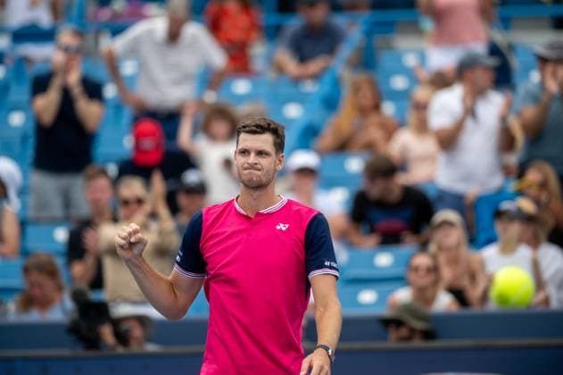Round Of 16 Matches: Western & Southern Open Hubert Hurkacz is seen during his round of 16 match with Stefanos Tsitsipas at the Western & Southern Open at the Lindner Family Tennis Center on Thursday, August 17, 2023 in Cincinnati, Ohio. Cincinnati, OH Ohio United States  Copyright: xJasonxWhitmanx originalFilename:whitman-westerns230817_npsfi.jpg