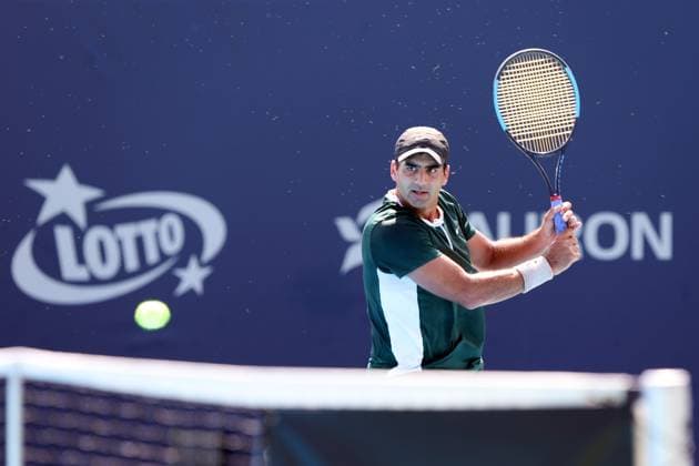 KOZERKI 18.08.2023 TURNIEJ ATP, Tennis Herren 100 LOTTO KOZERKI OPEN --- TENNIS ATP CHALLENGER TOUR 100 BENJAMIN HASSAN FOT. PIOTR KUCZA FOTOPYK NEWSPIX.PL --- Newspix.pl  230818PYK0006