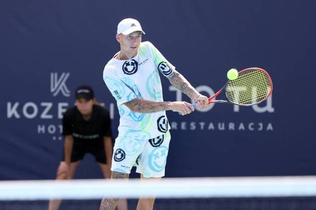 KOZERKI 18.08.2023 TURNIEJ ATP, Tennis Herren 100 LOTTO KOZERKI OPEN --- TENNIS ATP CHALLENGER TOUR 100 DENIS JEWSIEJEW FOT. PIOTR KUCZA FOTOPYK NEWSPIX.PL --- Newspix.pl  230818PYK0019
