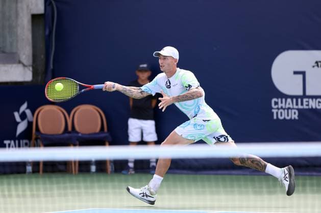 KOZERKI 18.08.2023 TURNIEJ ATP, Tennis Herren 100 LOTTO KOZERKI OPEN --- TENNIS ATP CHALLENGER TOUR 100 DENIS JEWSIEJEW FOT. PIOTR KUCZA FOTOPYK NEWSPIX.PL --- Newspix.pl  230818PYK0024