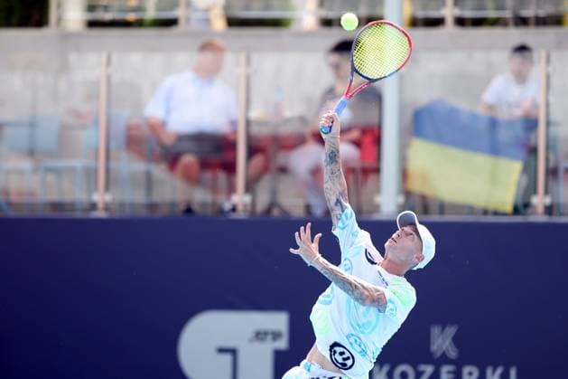KOZERKI 18.08.2023 TURNIEJ ATP, Tennis Herren 100 LOTTO KOZERKI OPEN --- TENNIS ATP CHALLENGER TOUR 100 DENIS JEWSIEJEW FOT. PIOTR KUCZA FOTOPYK NEWSPIX.PL --- Newspix.pl  230818PYK0026