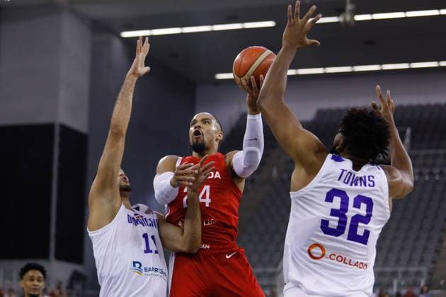 August 18, 2023, GRANADA, GRANADA, SPAIN: Dillon Brooks of Canada in action during City of Granada Tournament for the Centenary of the FEB, basketball match played between Canada and Dominican Republic at Palacio de Deportes on August 17, 2023, in Granada, Spain. GRANADA SPAIN - ZUMAa181 20230818_zaa_a181_057 Copyright: xAlexxCamarax
