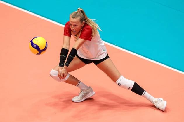 CEV EuroVolley 2023: Aserbaidschan - Deutschland; Castello Düsseldorf Deutschland, 19.08.2023 Antonia STAUTZ (GER, 6) - CEV EuroVolley 2023: Aserbaidschan - Deutschland; Castello Düsseldorf Deutschland 19.08.2023 in Düsseldorf. Copyright: xBEAUTIFULxSPORTS KennyxBeelex