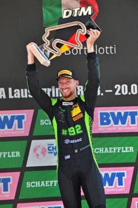 Bilder des Jahres 2023, Sport 08 August 20.08.2023, xekx, Motorsport, DTM Rennen Lausitzring - Saison 2023 emspor, 1.Platz, Sieger Mirko Bortolotti (I SSR Performance), Lamborghini Huracan GT3 Evo2 (DFL DFB REGULATIONS PROHIBIT ANY USE OF PHOTOGRAPHS as IMAGE SEQUENCES and or QUASI-VIDEO) Klettwitz *** 20 08 2023, xekx, sport motorsport, DTM race Lausitzring season 2023 emspor, 1 place, winner Mirko Bortolotti I SSR Performance , Lamborghini Huracan GT3 Evo2 DFL DFB REGULATIONS PROHIBIT ANY USE OF PHOTOGRAPHS as IMAGE SEQUENCES and or QUASI VIDEO Klettwitz