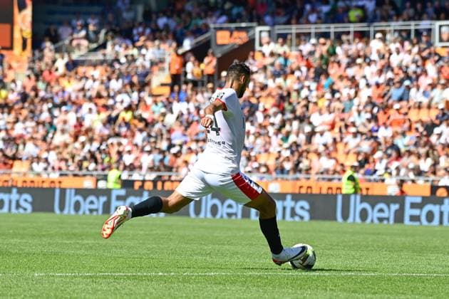 Gaetan LABORDE ( 24 - Nice ) - FOOTBALL : Lorient vs Nice - Ligue 1 - 20 08 2023 FedericoPestellini Panoramic 