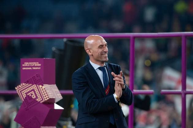 Luis Rubiales (Praesident spanischer Fussballverband), AUS, Spanien vs England, FIFA Frauen Fussball Weltmeisterschaft Australien 2023, Finale, 20.08.2023 AUS, Spanien vs England, FIFA Frauen Fussball Weltmeisterschaft Australien 2023, Finale, 20.08.2023 Sydney Copyright: xEibner-Pressefoto Memmlerx EP_MMR