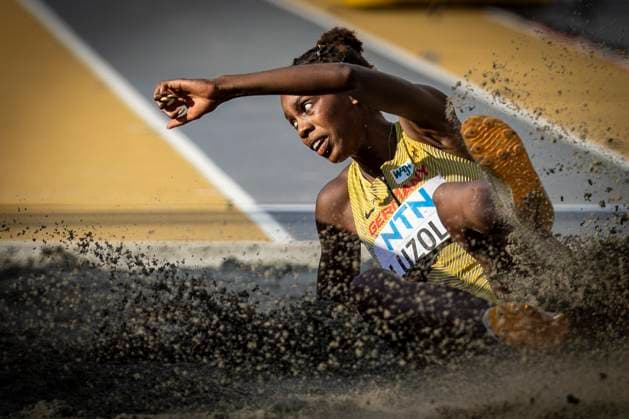 Sport Themen der Woche KW33 Sport Bilder des Tages World Athletics Championships Budapest 23; Hungary, 20.08.2023 Budapest, Hungary - August 20: Maryse LUZOLO of GERMANY (GER) competing in the long jump final on day 2 of the World Athletics Championships Budapest 23 at the National Athletics Centre in Budapest, Hungary on August 20, 2023. *** World Athletics Championships Budapest 23 Hungary, 20 08 2023 Budapest, Hungary August 20 Maryse LUZOLO of GERMANY GER competing in the long jump final on day 2 of the World Athletics Championships Budapest 23 at the National Athletics Centre in Budapest, Hungary on August 20, 2023 Copyright: xBEAUTIFULxSPORTS AxelxKohringx